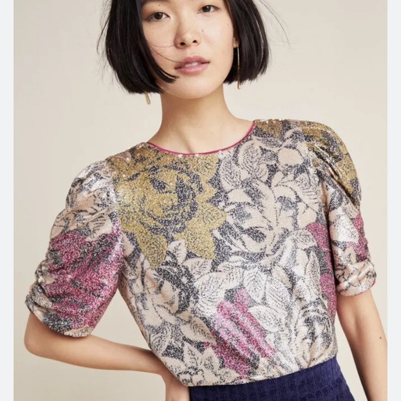 Anthropologie sequin top - Picture 1 of 6
